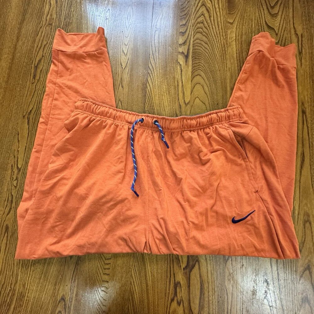 Nike Dri Fit ACC Clemson Tigers Orange Athletic Track Pants Drawstring Size XL‎